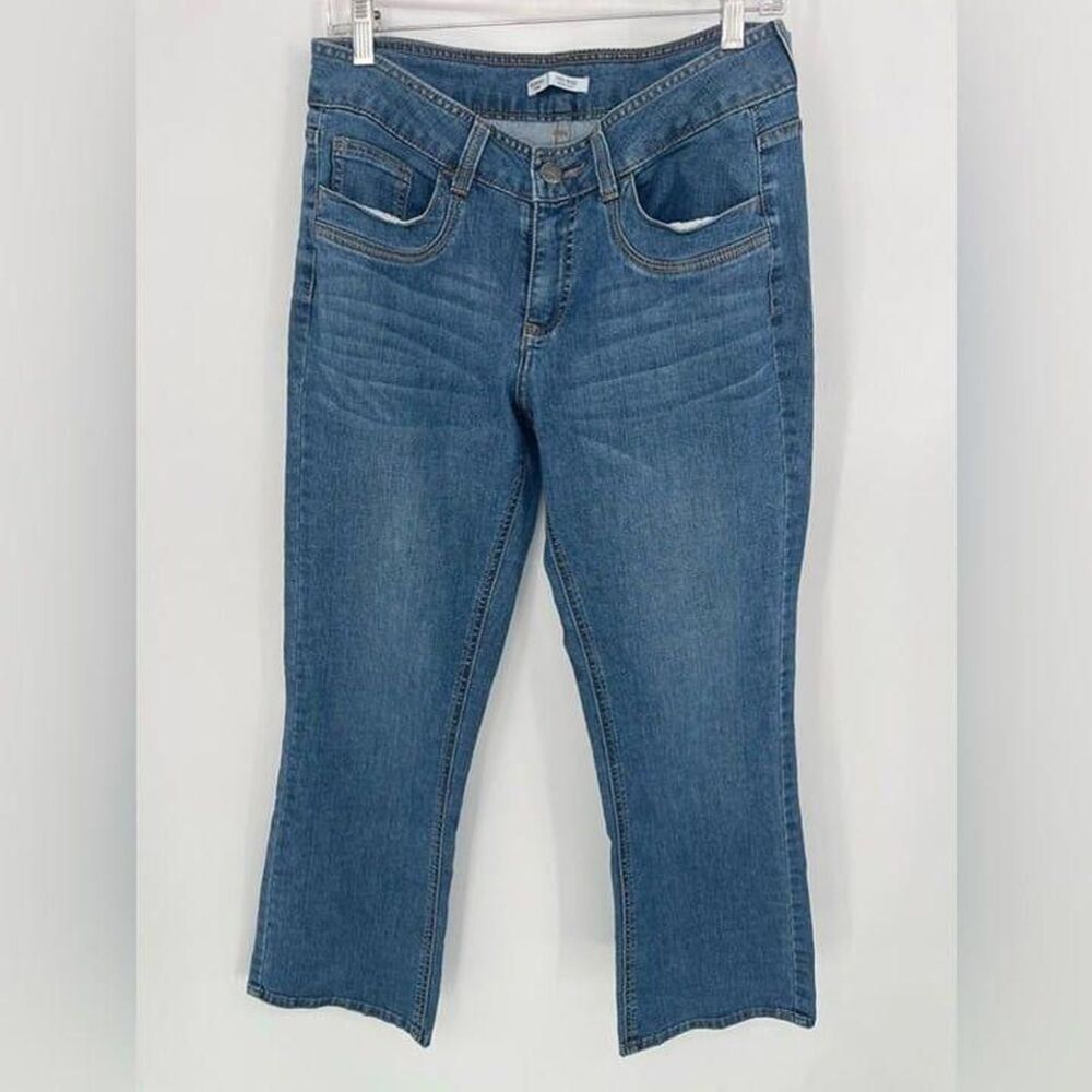 Riders Lee mid rise bootcut blue jeans size 8 petite